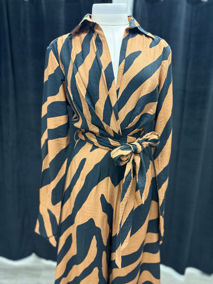 Safari Animal Pring Wide Leg Romper
