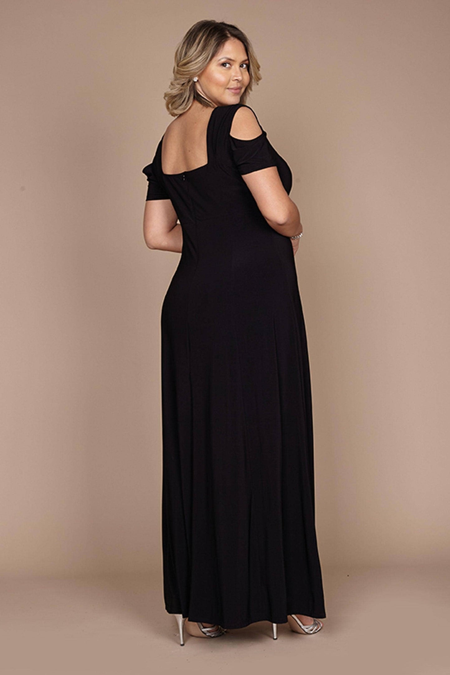 Long Plus Size Formal Evening Dress in Navy