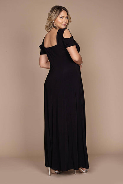 Long Plus Size Formal Evening Dress in Navy