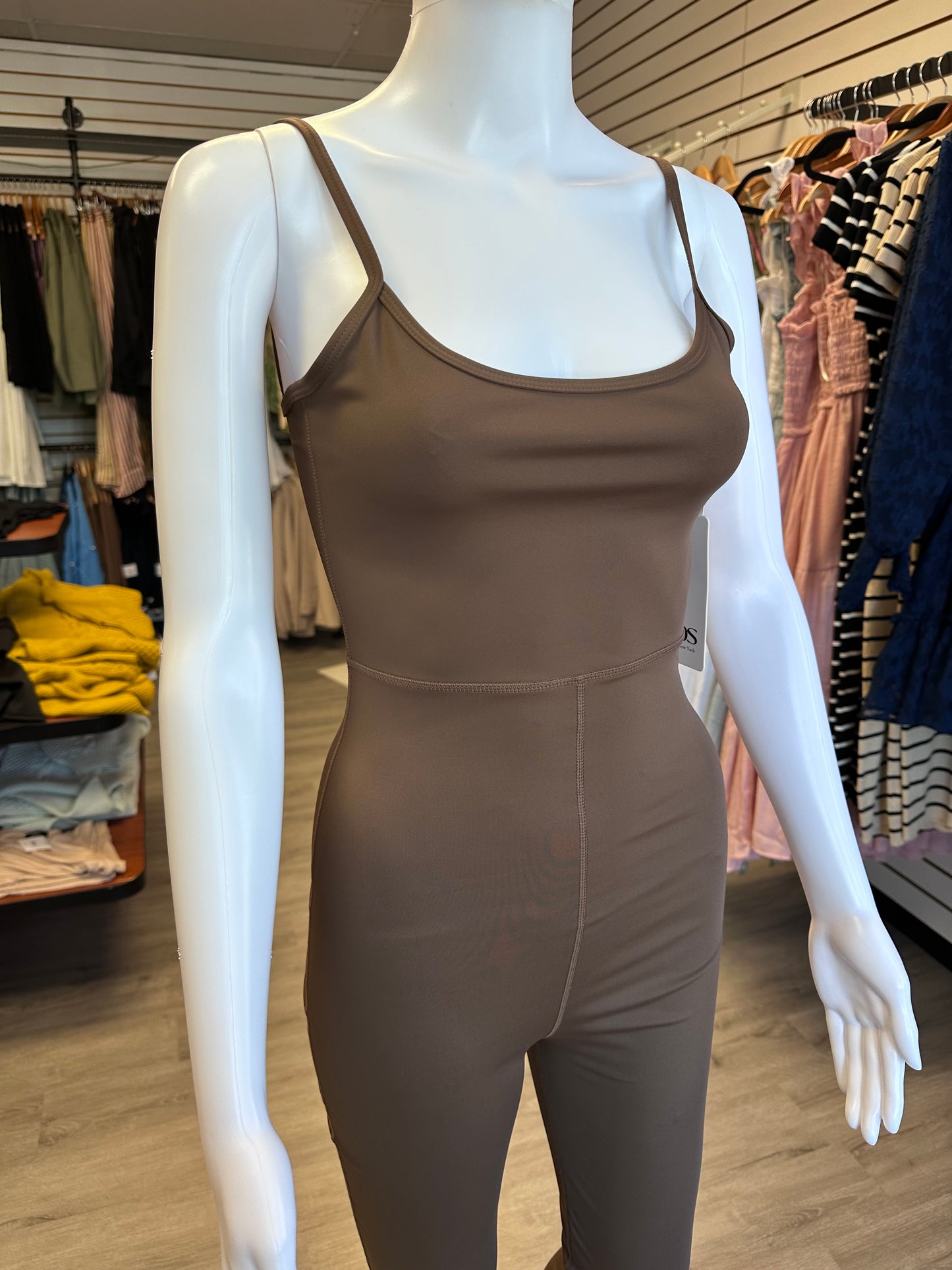 Brown Flare Jumpsuit
