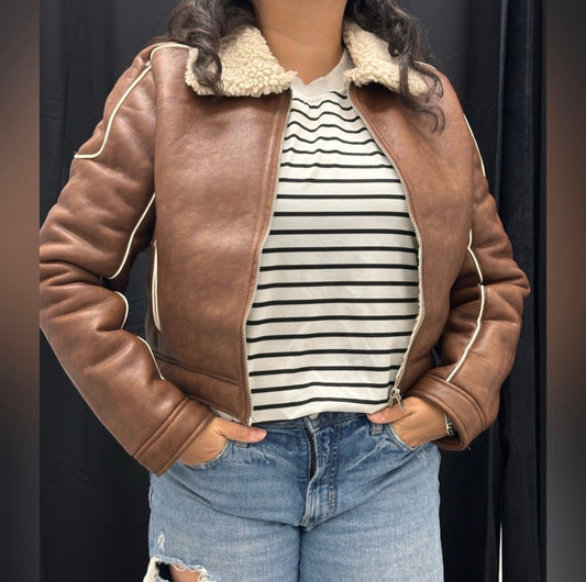 Faux Leather Moto Jacket