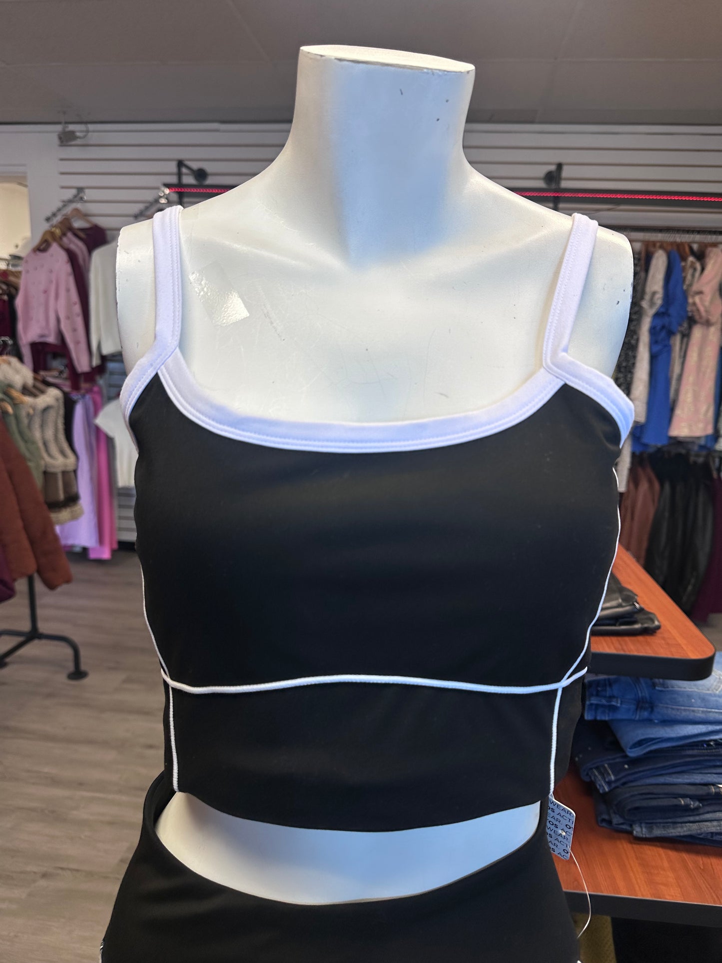 Black 2 Piece Athletic Pilates Yoga Set