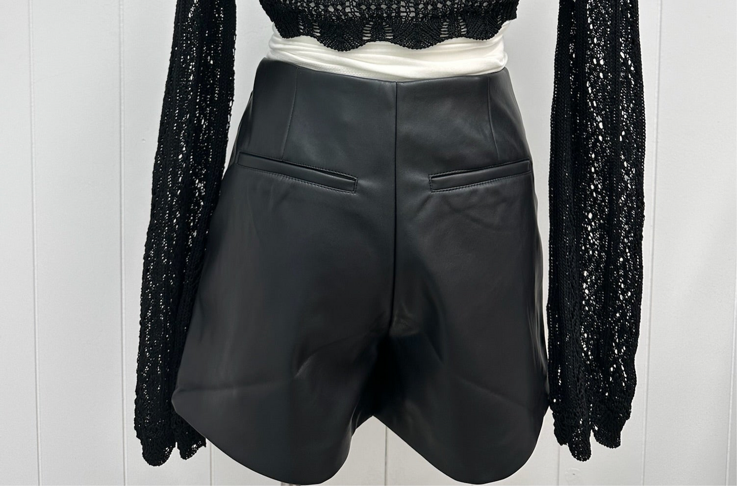 Faux Leather Skort