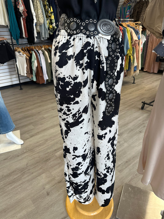 Cow Print Loose Pants