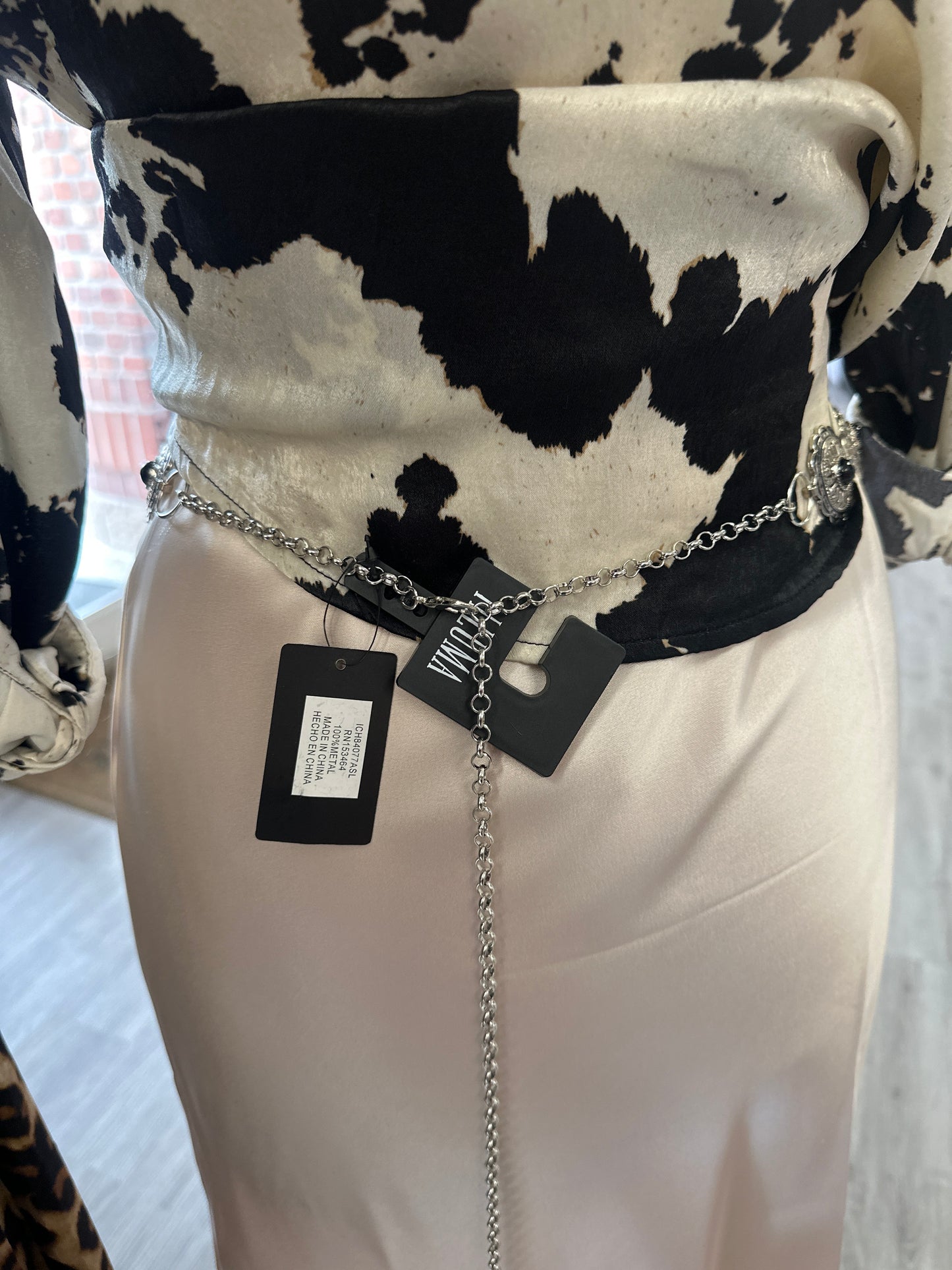 Black & Silver Western Belt