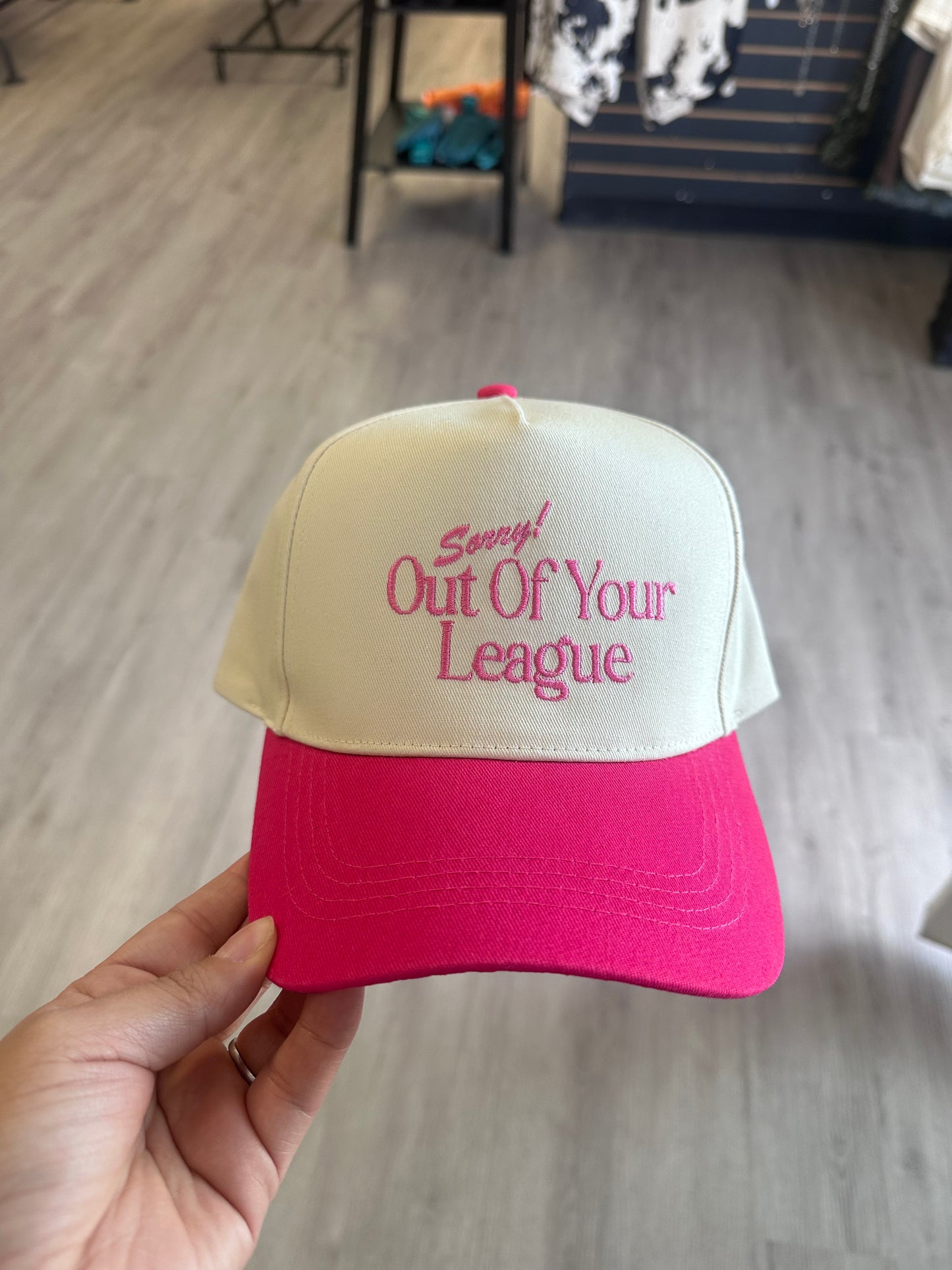 Sorry! Out of Your League Hot Pink Snapback Hat
