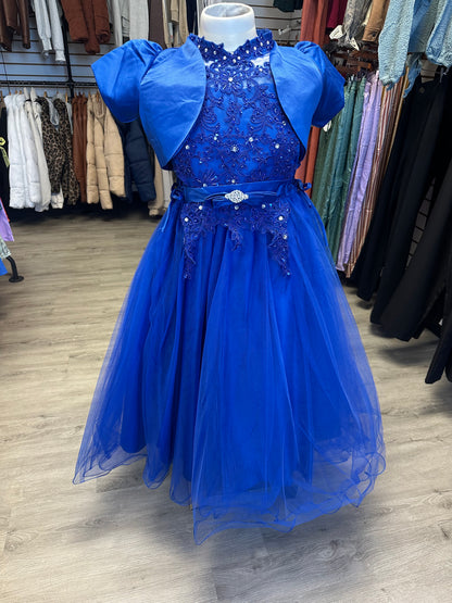 Little Girls Royal Blue Presentation Dress