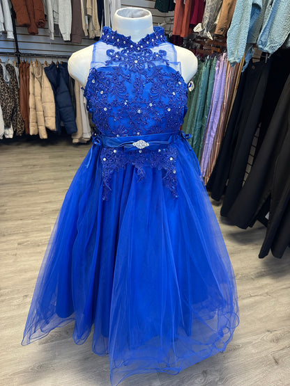 Little Girls Royal Blue Presentation Dress