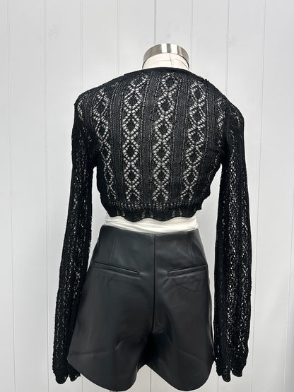 Faux Leather Skort