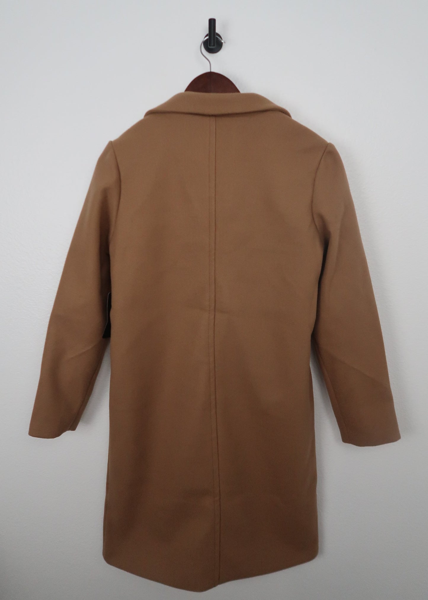The City Chic Camel Faux Wool Long Trench Coat