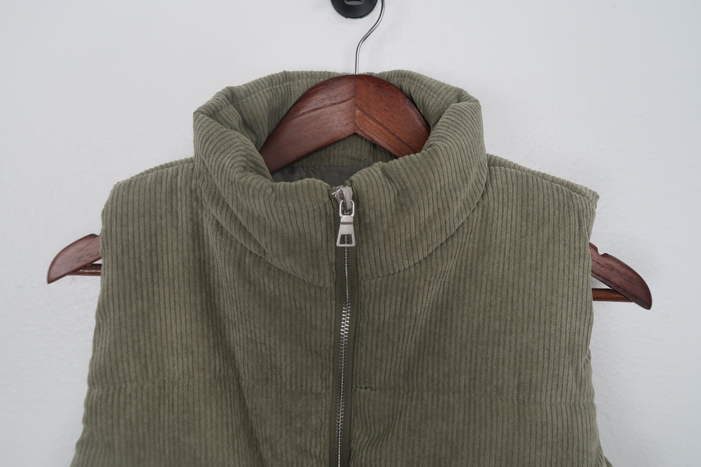 The Corduroy Cropped Puffer Vest