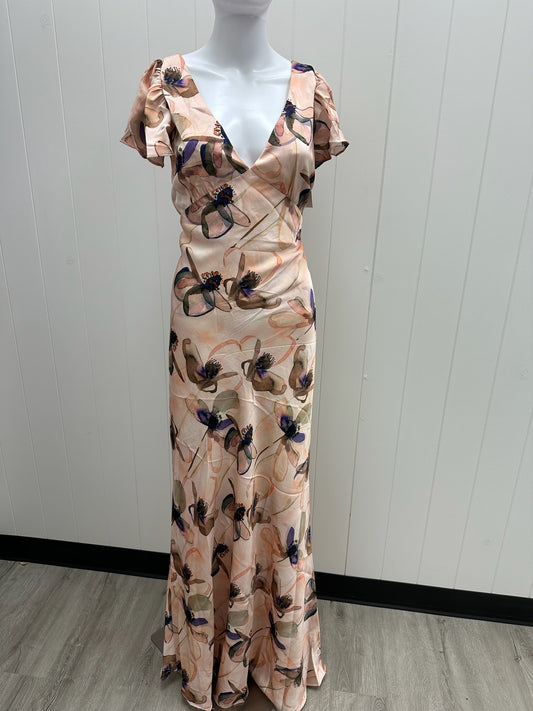 Floral Cap Sleeve Floral Dress