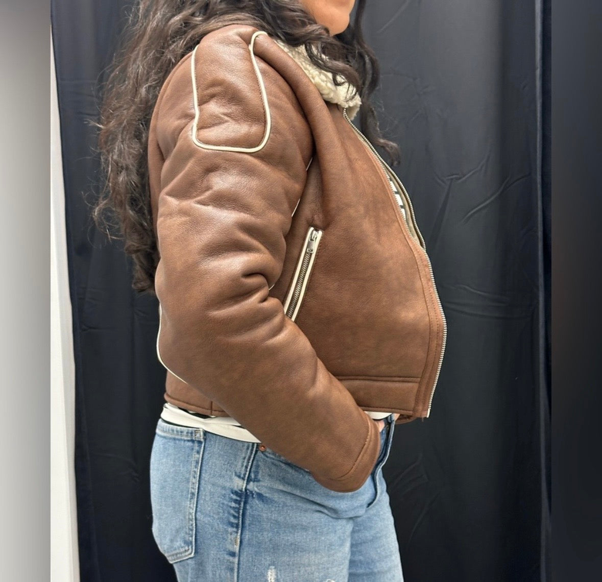 Faux Leather Moto Jacket