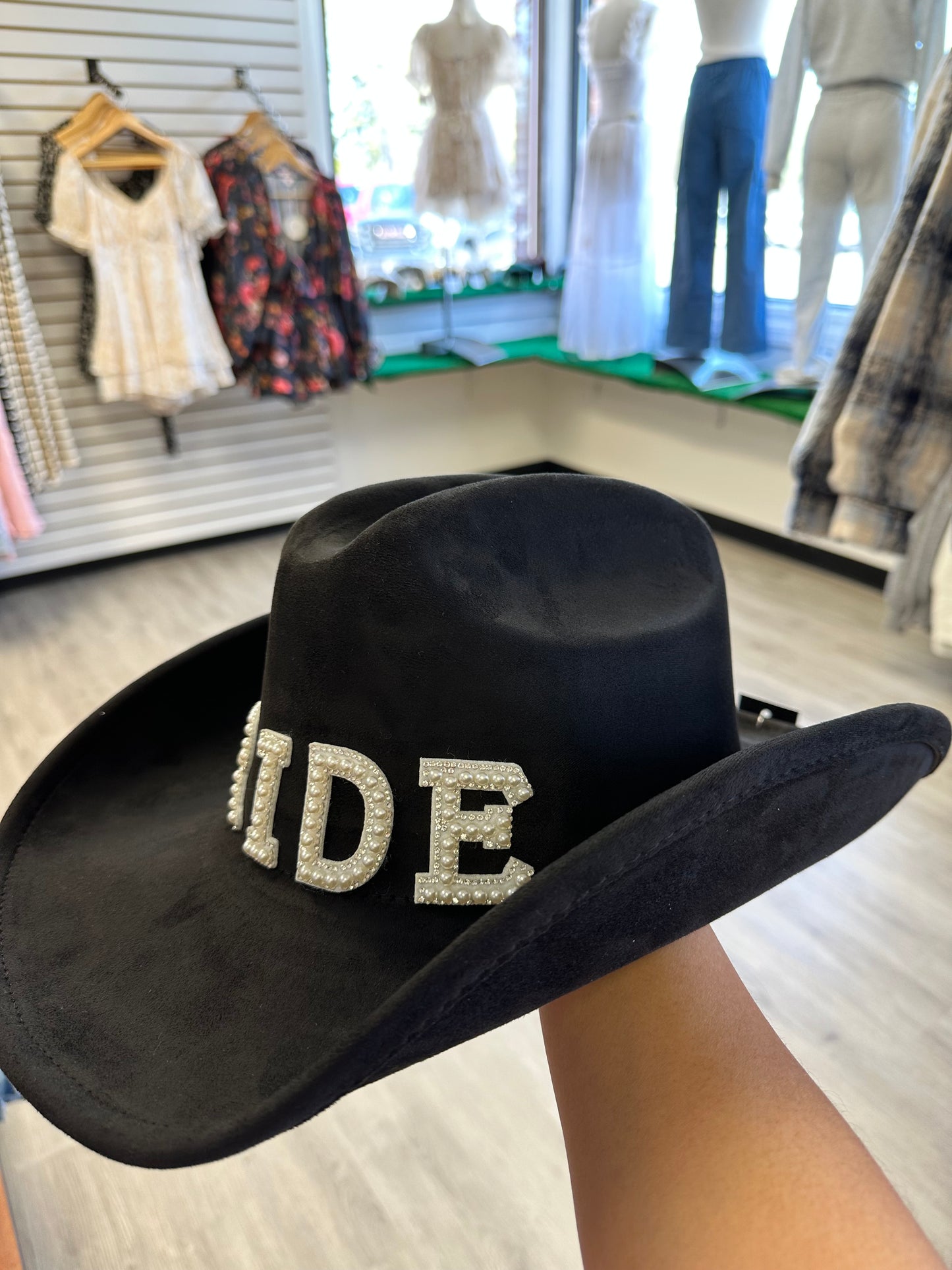 Bride Black Western Hat