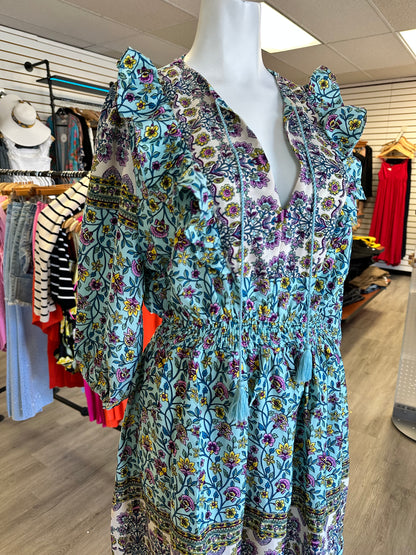 Light Blue Boho Peasant Dress