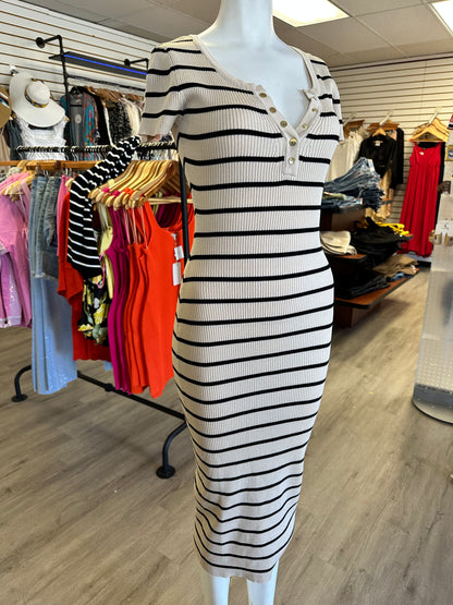 Striped Midi Bodycon Dress