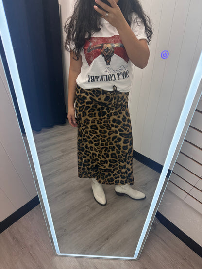 Animal Print Maxi Skirt