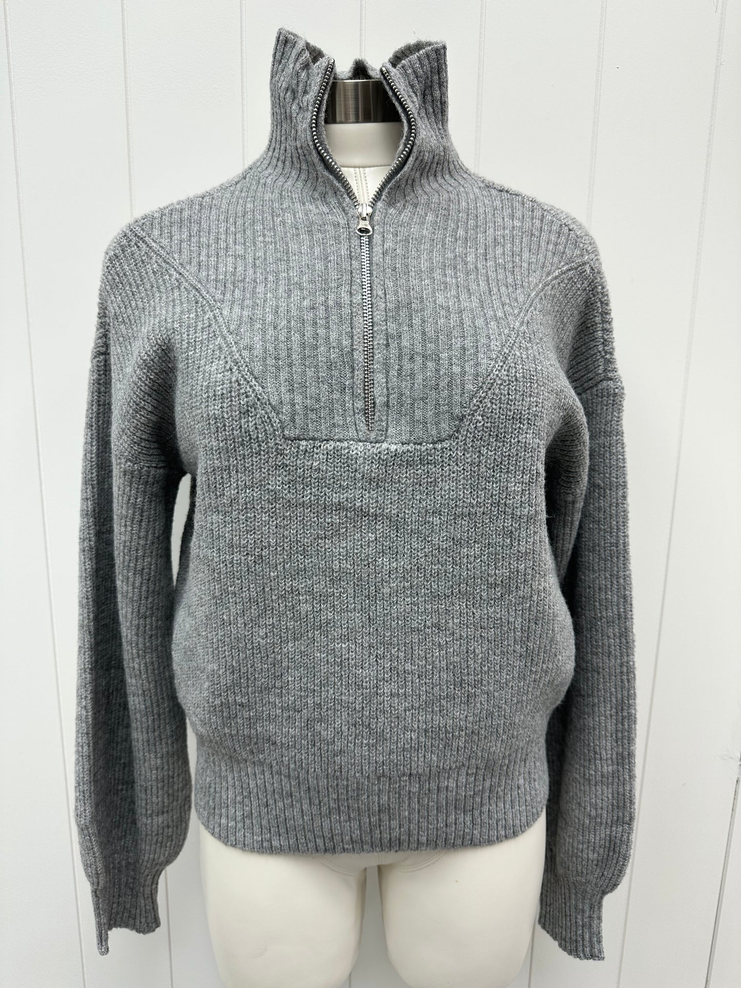 The Preppy Quarter Zip Gray Sweater