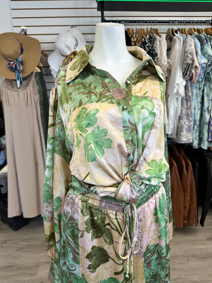 Green Multi Wide Leg Set