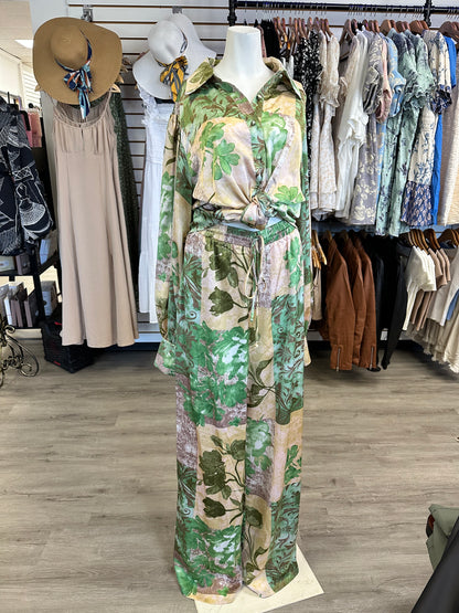 Green Multi Wide Leg Set