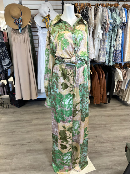 Green Multi Wide Leg Set