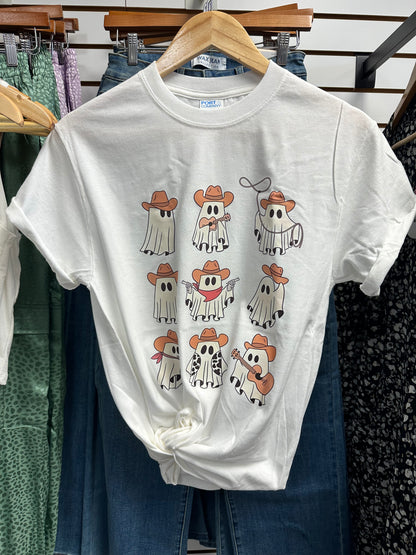 Boo Cowboy Halloween T Shirt