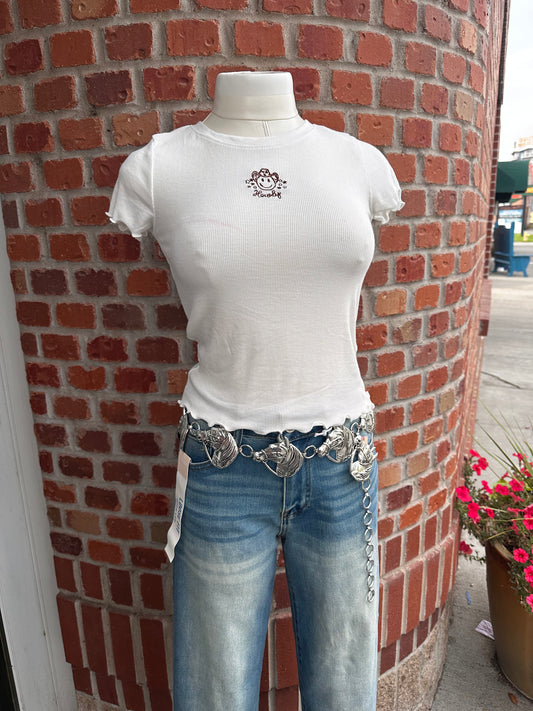 Embroidered Howdy Baby Tee