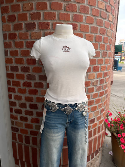 Embroidered Howdy Baby Tee