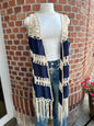 Fringe Sleeveless Boho Kimono