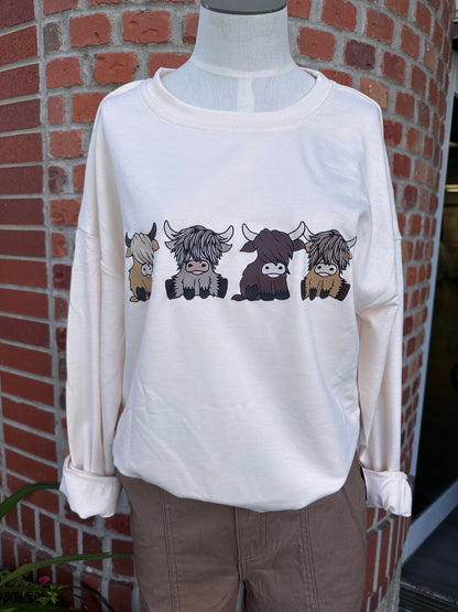 Highland Calf Beige Sweater