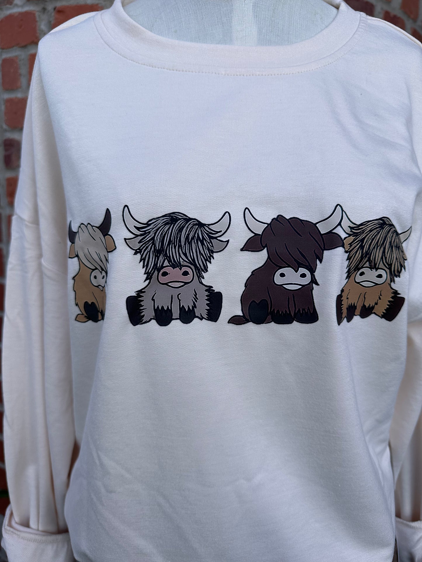 Highland Calf Beige Sweater