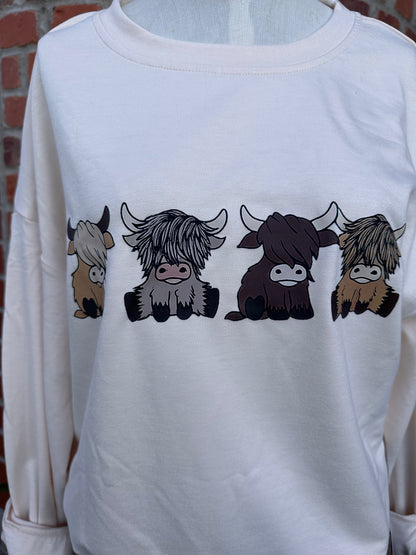 Highland Calf Beige Sweater