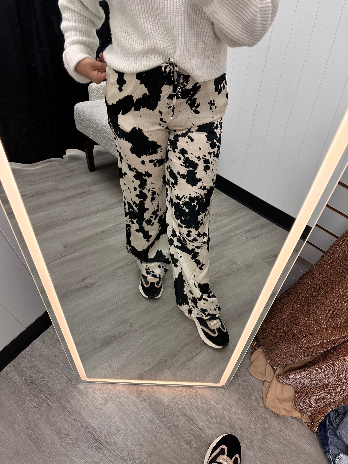 Cow Print Loose Pants