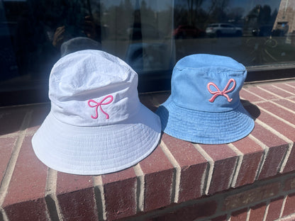 Girly Bow Bucket Hat