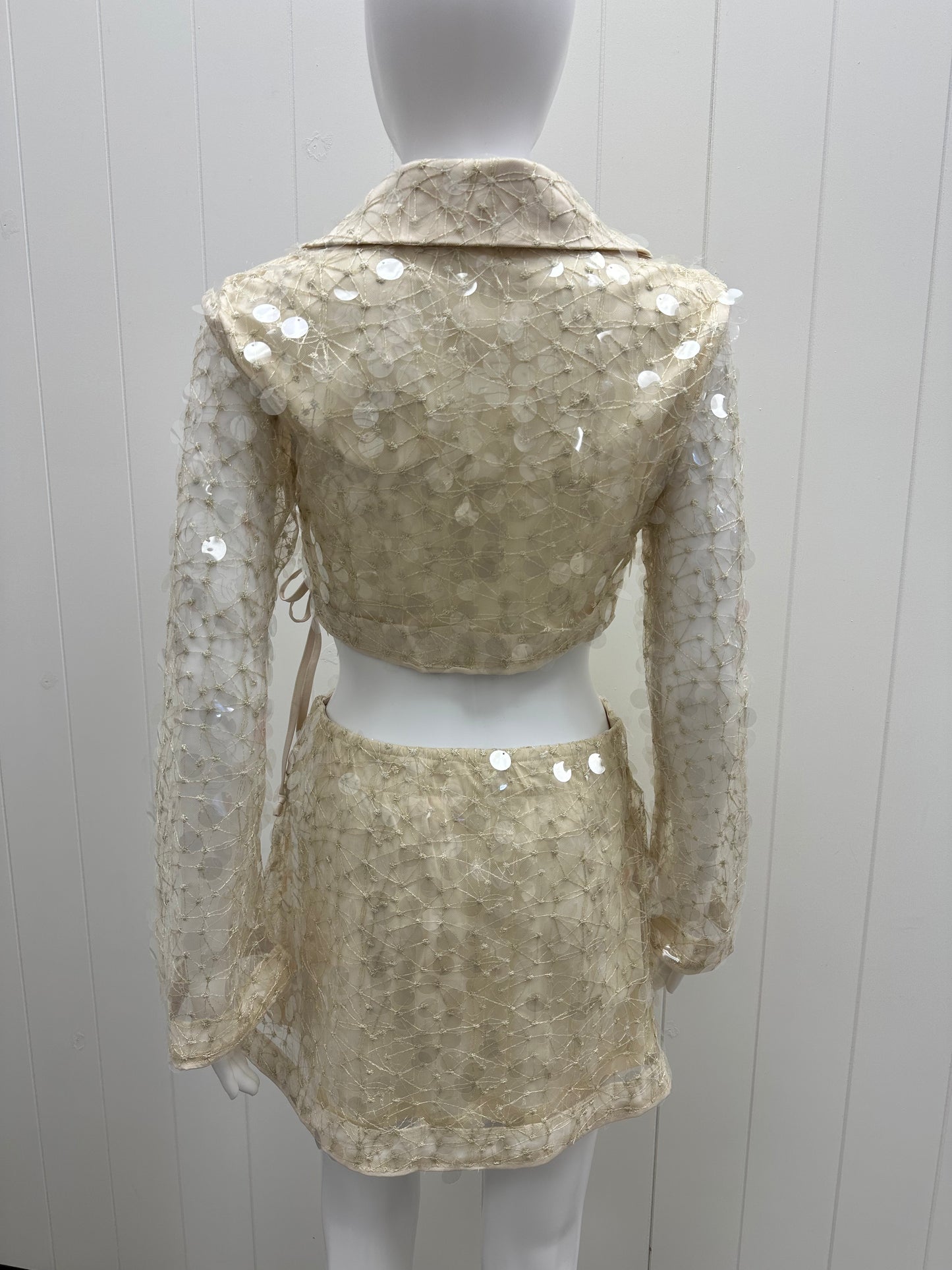 Sequin Long Sleeve 2 Piece Set