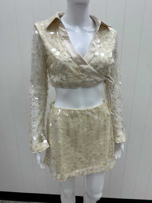 Sequin Long Sleeve 2 Piece Set
