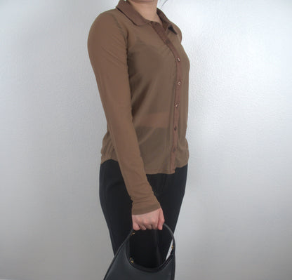 The Sheer Button Down Top