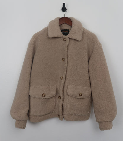 The Teddy Faux Sherpa Button Down Jacket