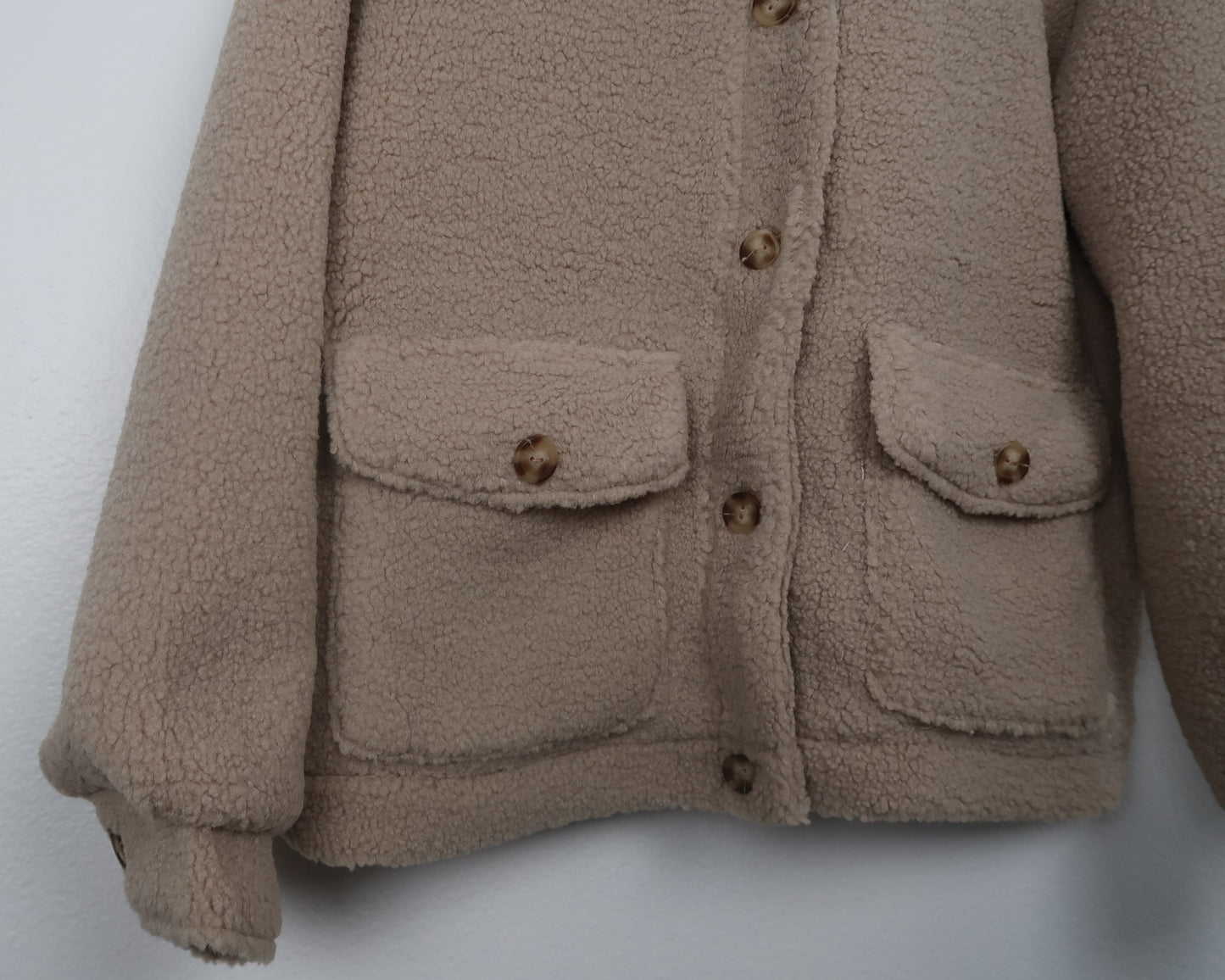 The Teddy Faux Sherpa Button Down Jacket