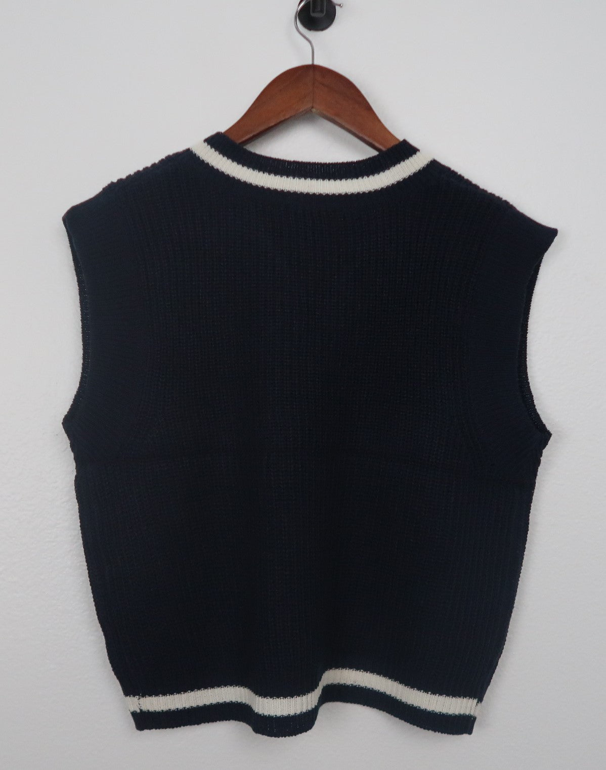 The Navy Blue Knit Sweater Vest