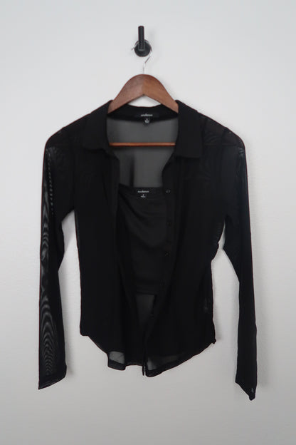 The Sheer Button Down Top