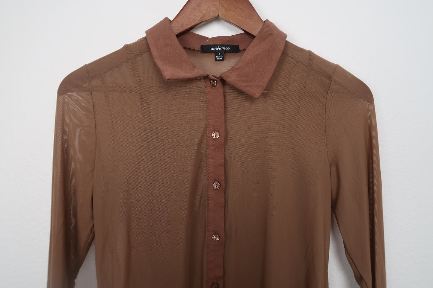 The Sheer Button Down Top