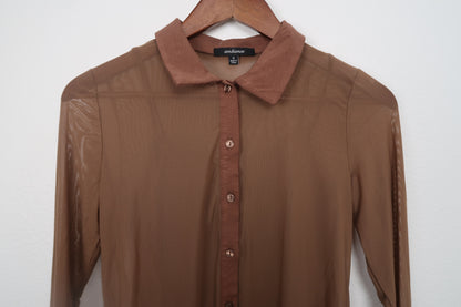 The Sheer Button Down Top