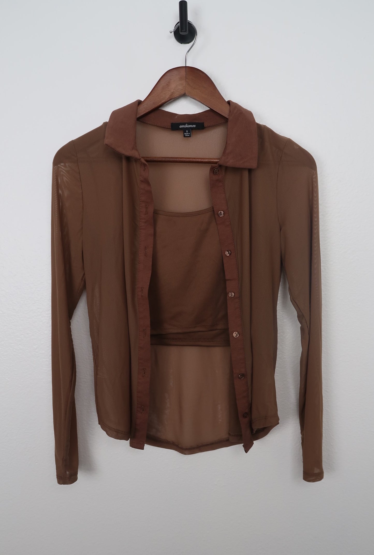 The Sheer Button Down Top