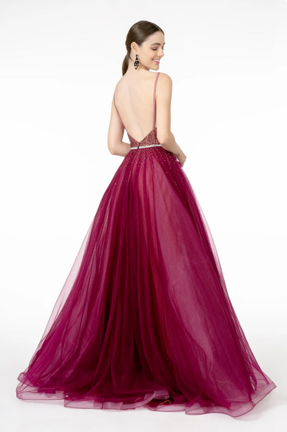 Burgundy Ball Gown