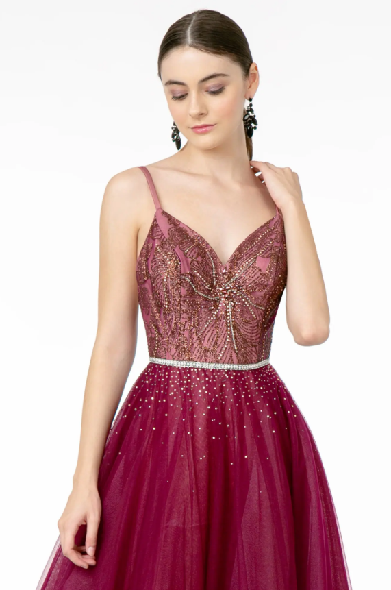 Burgundy Ball Gown