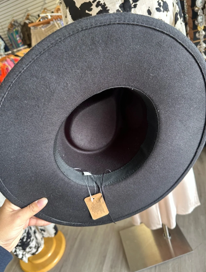 Black Wide Rim Fedora