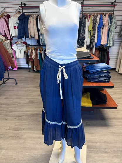 Umgee Blue Boho Capri