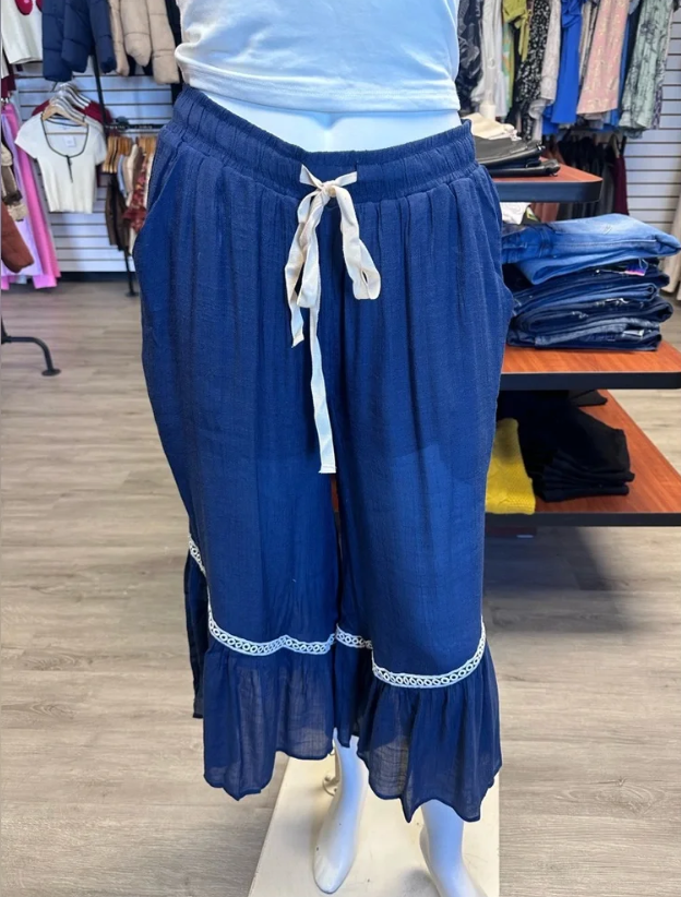 Umgee Blue Boho Capri