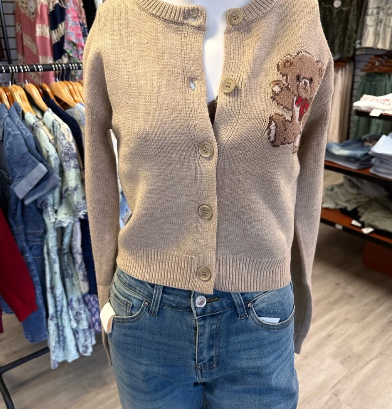 Brown Teddy Cardigan